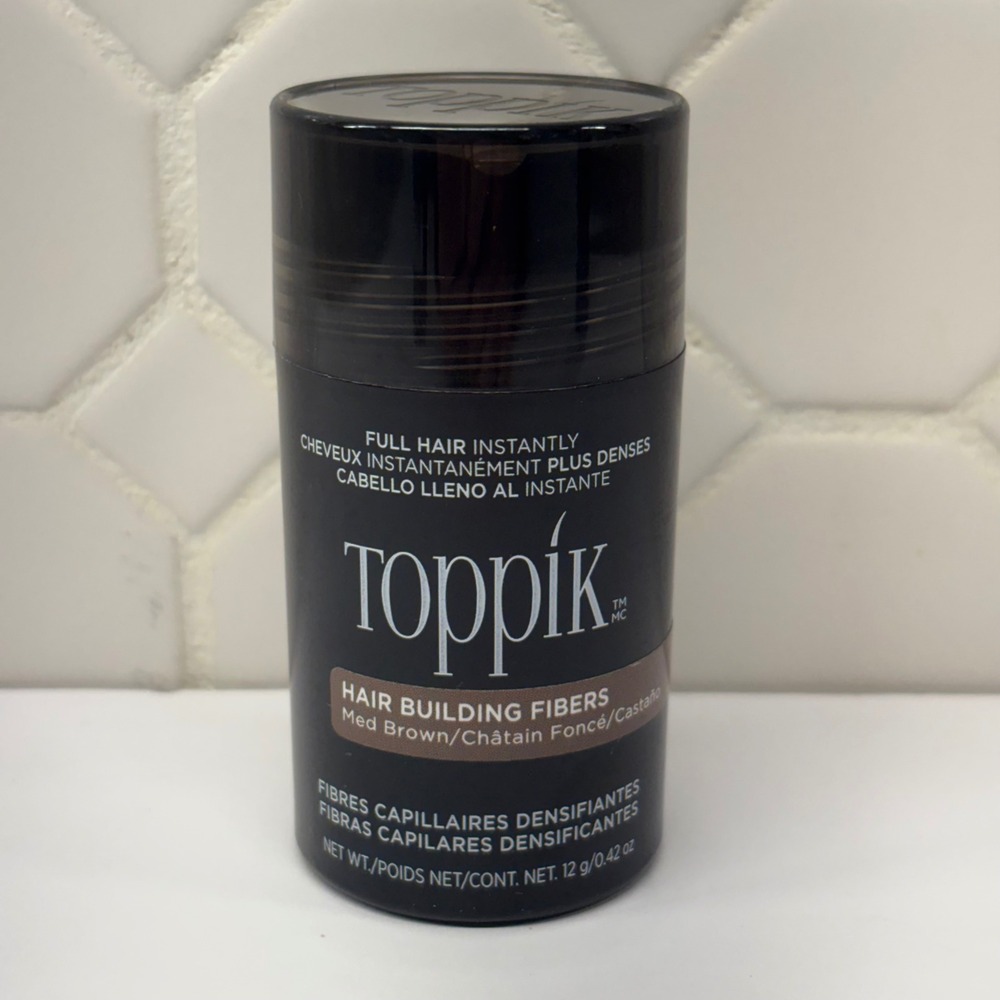 Toppik Hair Building Fibers Unisex 12g 0.42oz Medium Brown Keratin Thickening